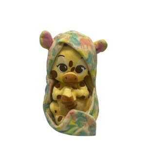 Disney Parks Animal Kingdom Baby Giraffe in a Hoodie Pouch Blanket Plush Doll